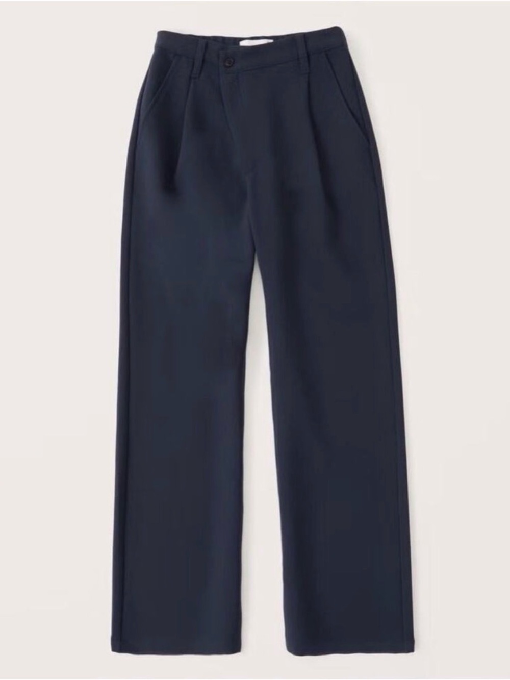 ABERCROMBIE & FITCH • Sloane navy cross cross waist tailored wide leg pant 29 8